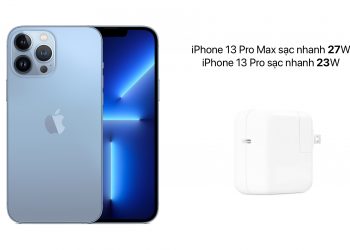 iPhone 13 Pro Max hỗ trợ sạc nhanh lên đến 27W, 13Pro là 23W