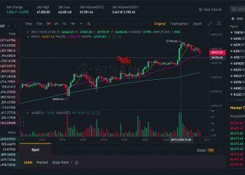 Bitcoin đạt đỉnh với giá cao nhất mọi thời đạt 67,000 usd vào ngày 20-10-2021